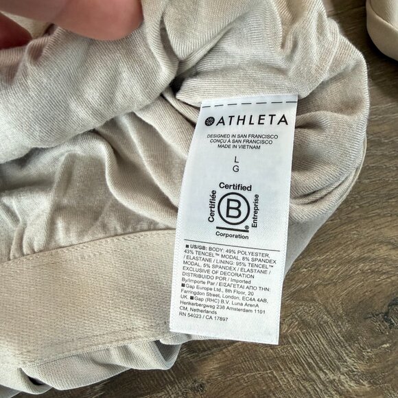 Athleta Seasoft Bubble Hem Cropped Hoodie Large - Picture 7 of 12